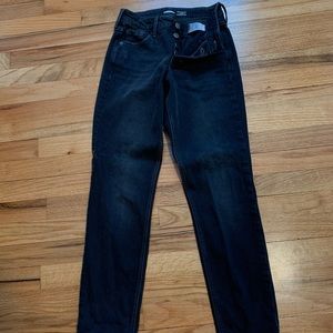 Power straight high rise black Old Navy jeans💰